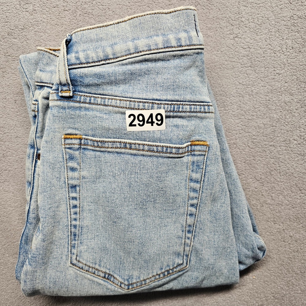 Abercrombie & Fitch 90s Jeans Womens 28/6 Blue Denim High Rise Slim Straight Leg - Picture 10 of 11